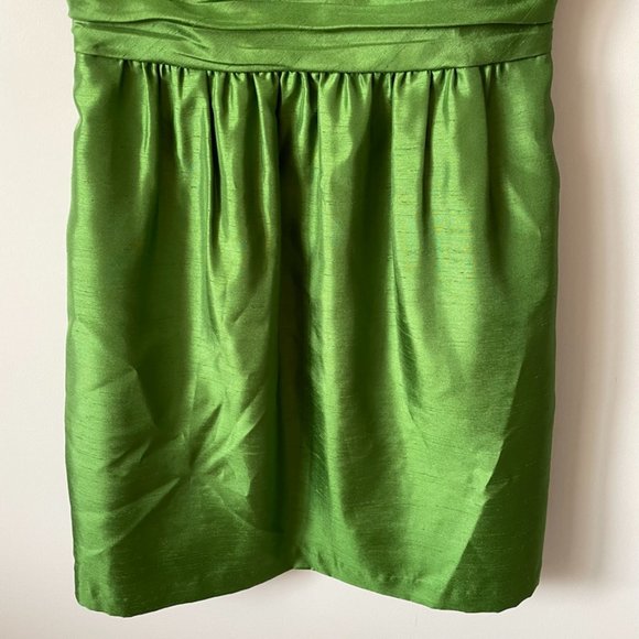 Jenny Yoo Green Sheen Sleeveless Fit & Flare Formal Dress Sz 10 - Picture 3 of 7